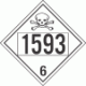 UN 1593 - Poison or Toxic Class 6.1 Placards