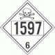 UN 1597 - Poison or Toxic Class 6.1 Placards