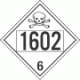 UN 1602 - Poison or Toxic Class 6.1 Placards