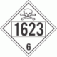 UN 1623 - Poison or Toxic Class 6.1 Placards