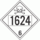 UN 1624 - Poison or Toxic Class 6.1 Placards