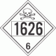 UN 1626 - Poison or Toxic Class 6.1 Placards