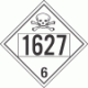 UN 1627 - Poison or Toxic Class 6.1 Placards