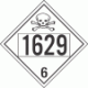 UN 1629 - Poison or Toxic Class 6.1 Placards