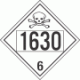 UN 1630 - Poison or Toxic Class 6.1 Placards