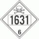 UN 1631 - Poison or Toxic Class 6.1 Placards