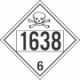 UN 1638 - Poison or Toxic Class 6.1 Placards