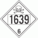 UN 1639 - Poison or Toxic Class 6.1 Placards