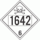 UN 1642 - Poison or Toxic Class 6.1 Placards