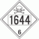 UN 1644 - Poison or Toxic Class 6.1 Placards