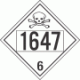 UN 1647 - Poison or Toxic Class 6.1 Placards