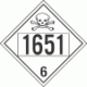 UN 1651 - Poison or Toxic Class 6.1 Placards