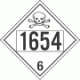 UN 1654 - Poison or Toxic Class 6.1 Placards