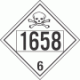 UN 1658 - Poison or Toxic Class 6.1 Placards