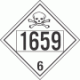 UN 1659 - Poison or Toxic Class 6.1 Placards