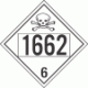 UN 1662 - Poison or Toxic Class 6.1 Placards