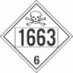 UN 1663 - Poison or Toxic Class 6.1 Placards