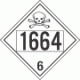 UN 1664 - Poison or Toxic Class 6.1 Placards