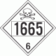 UN 1665 - Poison or Toxic Class 6.1 Placards