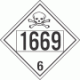 UN 1669 - Poison or Toxic Class 6.1 Placards