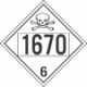 UN 1670 - Poison or Toxic Class 6.1 Placards