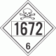 UN 1672 - Poison or Toxic Class 6.1 Placards