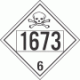 UN 1673 - Poison or Toxic Class 6.1 Placards