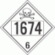 UN 1674 - Poison or Toxic Class 6.1 Placards