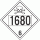 UN 1680 - Poison or Toxic Class 6.1 Placards