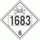 UN 1683 - Poison or Toxic Class 6.1 Placards