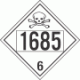 UN 1685 - Poison or Toxic Class 6.1 Placards