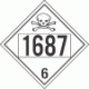 UN 1687 - Poison or Toxic Class 6.1 Placards