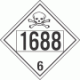 UN 1688 - Poison or Toxic Class 6.1 Placards