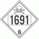 UN 1691 - Poison or Toxic Class 6.1 Placards