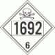 UN 1692 - Poison or Toxic Class 6.1 Placards