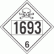 UN 1693 - Poison or Toxic Class 6.1 Placards