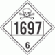 UN 1697 - Poison or Toxic Class 6.1 Placards