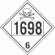 UN 1698 - Poison or Toxic Class 6.1 Placards