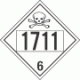 UN 1711 - Poison or Toxic Class 6.1 Placards