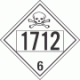 UN 1712 - Poison or Toxic Class 6.1 Placards