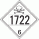 UN 1722 - Poison or Toxic Class 6.1 Placards