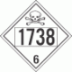 UN 1738 - Poison or Toxic Class 6.1 Placards