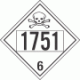 UN 1751 - Poison or Toxic Class 6.1 Placards