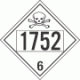 UN 1752 - Poison or Toxic Class 6.1 Placards