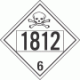 UN 1812 - Poison or Toxic Class 6.1 Placards