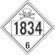 UN 1834 - Poison or Toxic Class 6.1 Placards