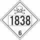 UN 1838 - Poison or Toxic Class 6.1 Placards