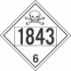 UN 1843 - Poison or Toxic Class 6.1 Placards