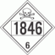 UN 1846 - Poison or Toxic Class 6.1 Placards