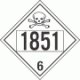 UN 1851 - Poison or Toxic Class 6.1 Placards